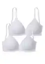 Bild 1 von petite fleur by Lascana Soft-BH (Packung, 2 Stück) ohne Bügel, im Triangel Schnitt, aus Baumwolle, bequemer BH