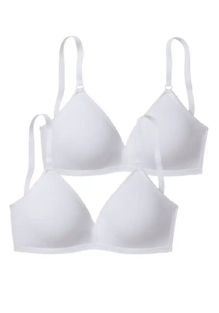 Bild 1 von petite fleur by Lascana Soft-BH (Packung, 2 Stück) ohne Bügel, im Triangel Schnitt, aus Baumwolle, bequemer BH