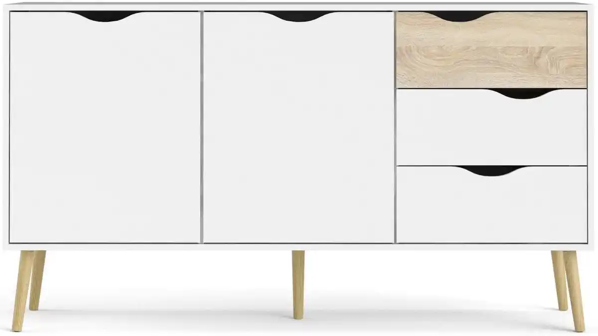 Bild 1 von Home affaire Sideboard Oslo Aufbewahrung, Schubladenschrank, Kommode mit 2 Türen, 3 Schubladen, Breite 147 cm, Höhe 81 cm
