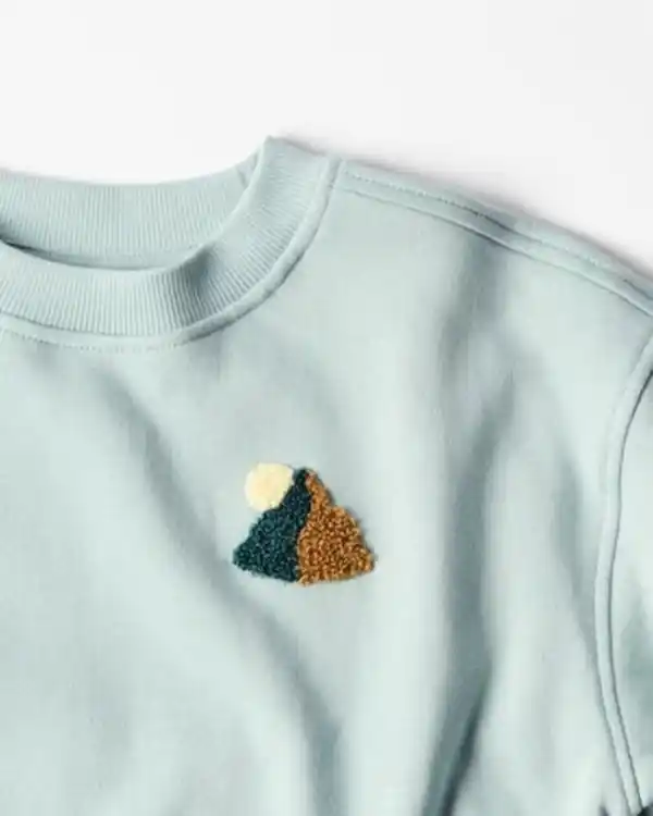 Bild 3 von Kinderpullover aus Sweatstoff, Sonne hellblau