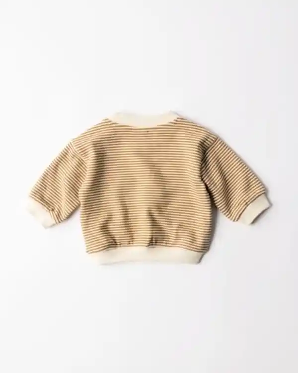 Bild 2 von Miffy-Newborn-Pullover aus Sweatstoff, gestreift ecru