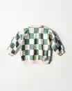 Bild 3 von Babypullover, kariert, Igel grün