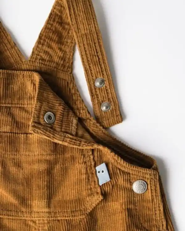 Bild 3 von Baby-Latzhose aus Cord, kariert braun