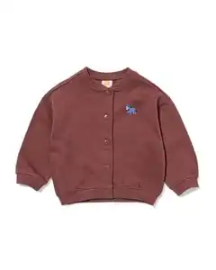 Baby-Strickjacke aus Sweatstoff braun