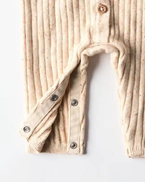 Bild 3 von Newborn-Jumpsuit, Feinstrick, Igel ecru