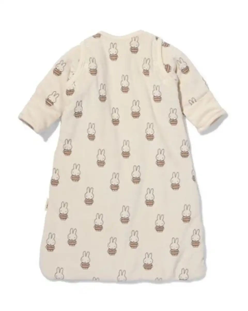 Bild 2 von Miffy-Babyschlafsack mit abnehmbaren Ärmeln, Velours, 3 TOG beige