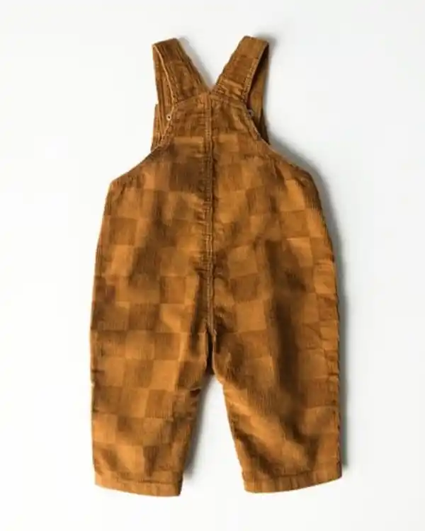 Bild 2 von Baby-Latzhose aus Cord, kariert braun