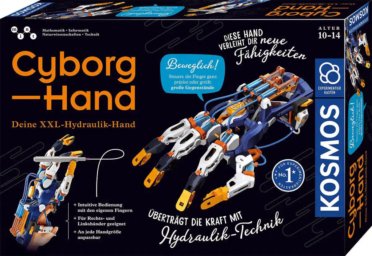 Bild 1 von KOSMOS - Experimentierkasten - Cyborg-Hand - Deine XXL-Hydraulik-Hand, 1 Stk