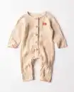 Bild 1 von Newborn-Jumpsuit, Feinstrick, Igel ecru
