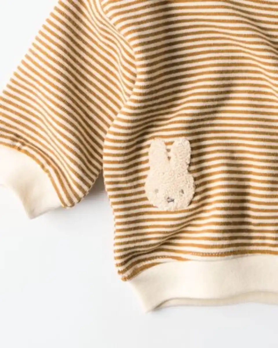 Bild 3 von Miffy-Newborn-Pullover aus Sweatstoff, gestreift ecru