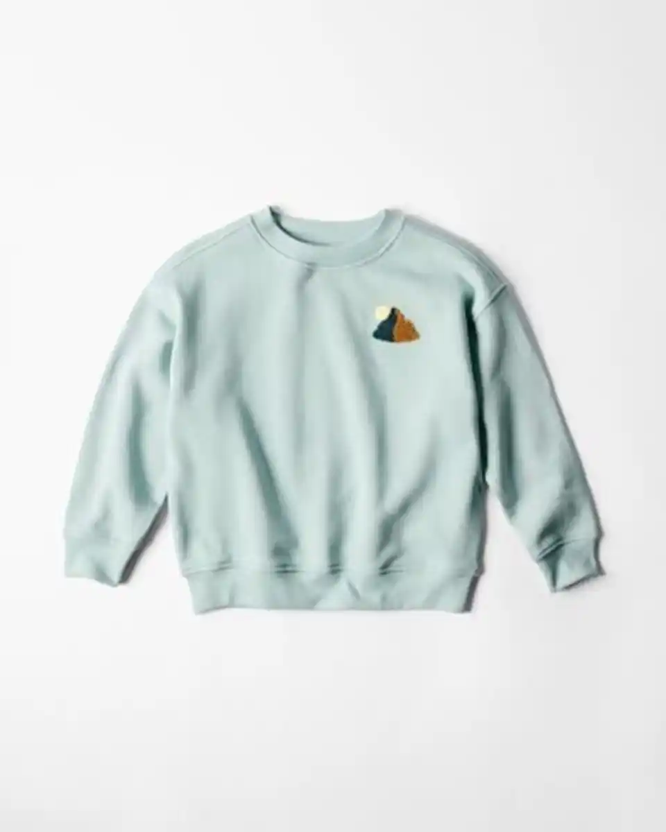 Bild 2 von Kinderpullover aus Sweatstoff, Sonne hellblau
