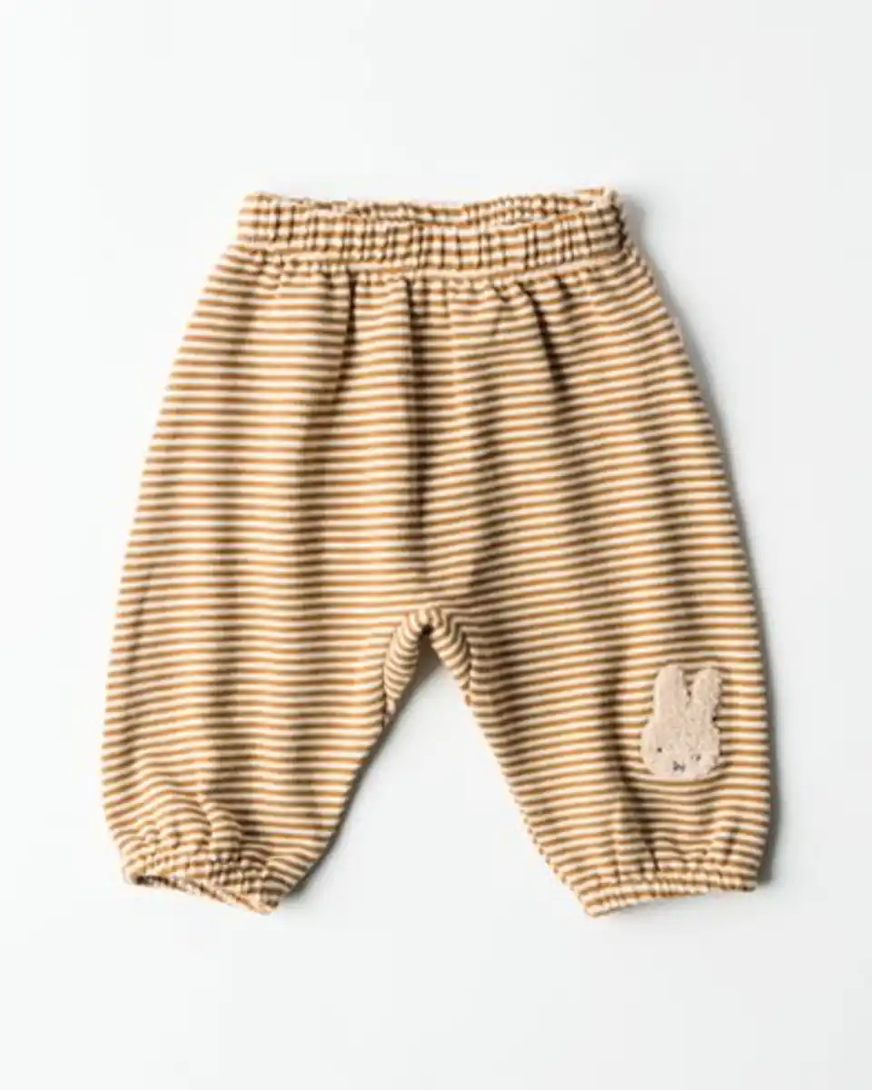 Bild 1 von Newborn-Hose Miffy, Comfy Fit, Sweatstoff, gestreift ecru