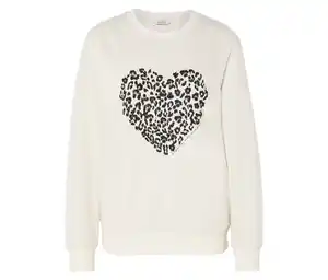 Sweatshirt mit Print, cremeweiß