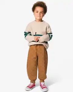 Kinderhose, Regular Fit, kariert mittelbraun
