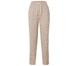 Sweathose, beige-weiß