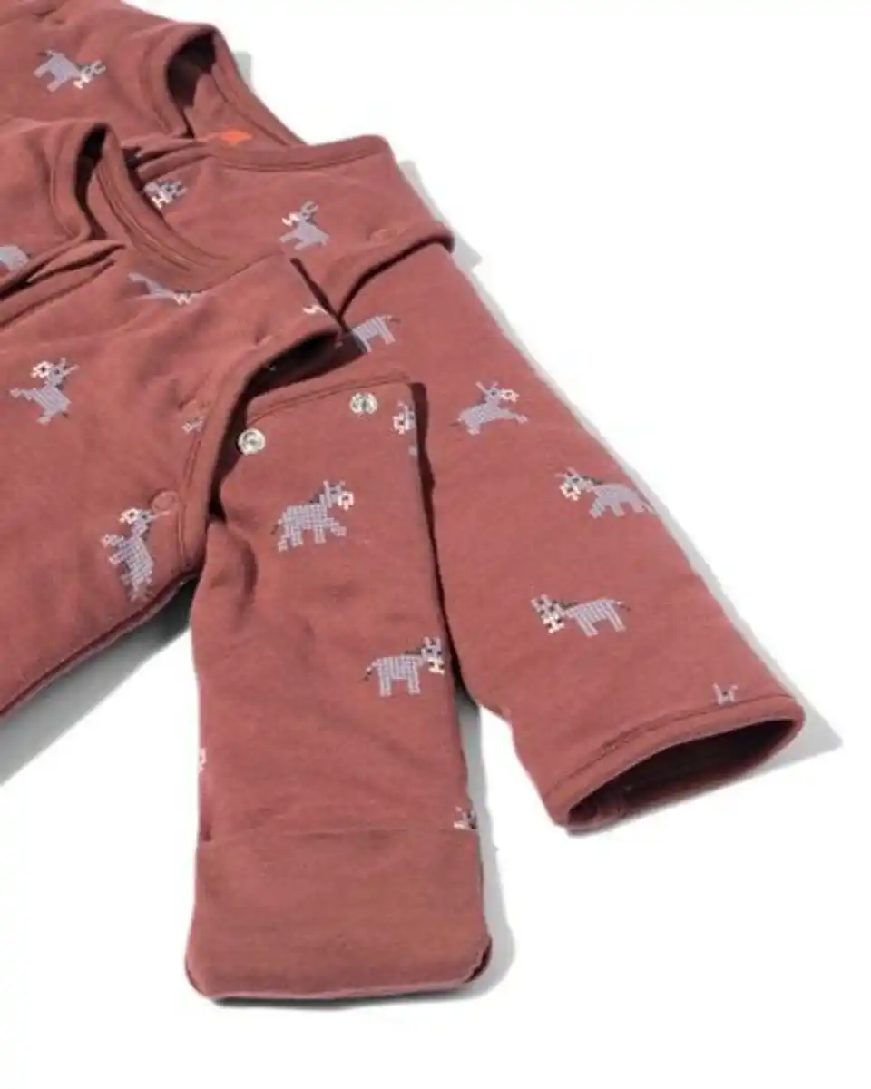 Bild 3 von Babyschlafsack mit abnehmbaren Ärmeln, aus Baumwolle, 3,0 TOG, Esel braun