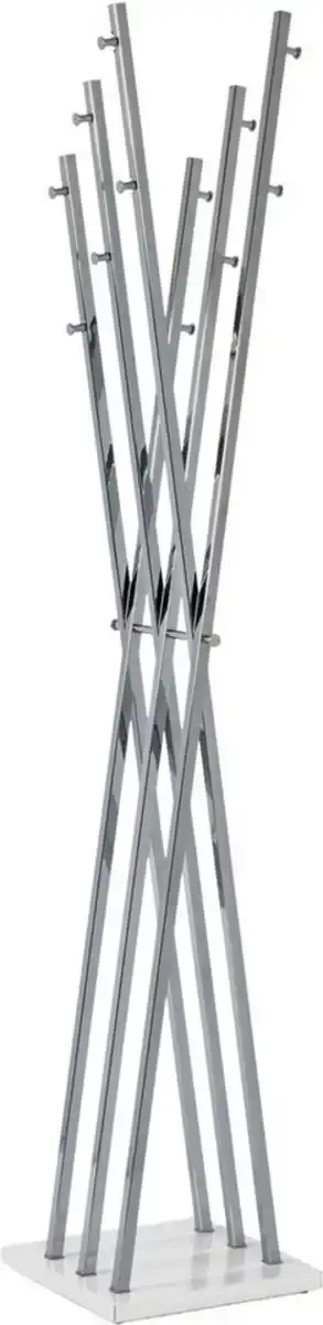 Bild 1 von HAKU Garderobenständer Kleiderständer, Standgarderobe, quadratisch - aus Metall Silber - B/T/H 35/35/186 cm
