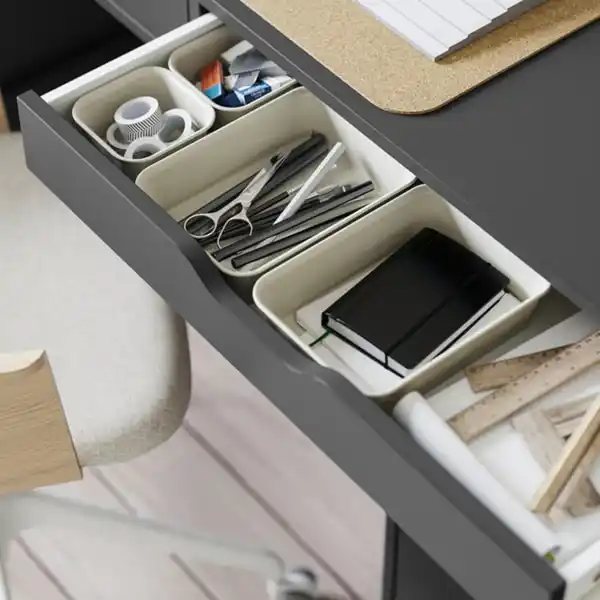 Bild 2 von NOJIG Sortierbox, Kunststoff/beige, 10x10x5 cm