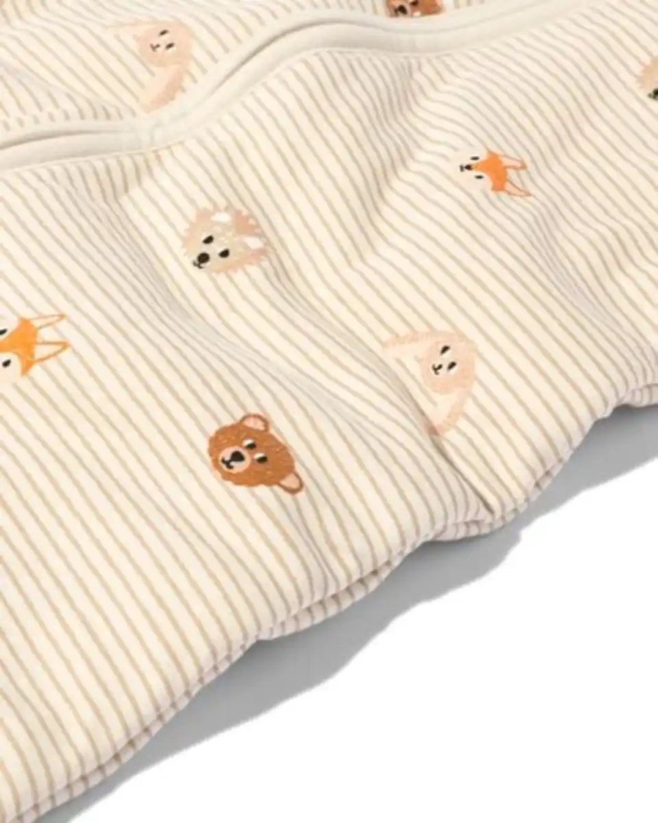 Bild 3 von Baby-Schlafsack mit abnehmbaren Ärmeln, aus Baumwolle, 3 TOG, Tiere naturfarben