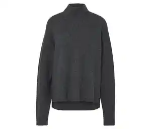 Soufflé-Yarn-Grobstrickpullover, grau