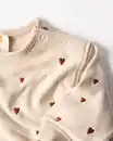 Bild 2 von Newborn-Sweater, Sweatstoff, Herzen sandfarben