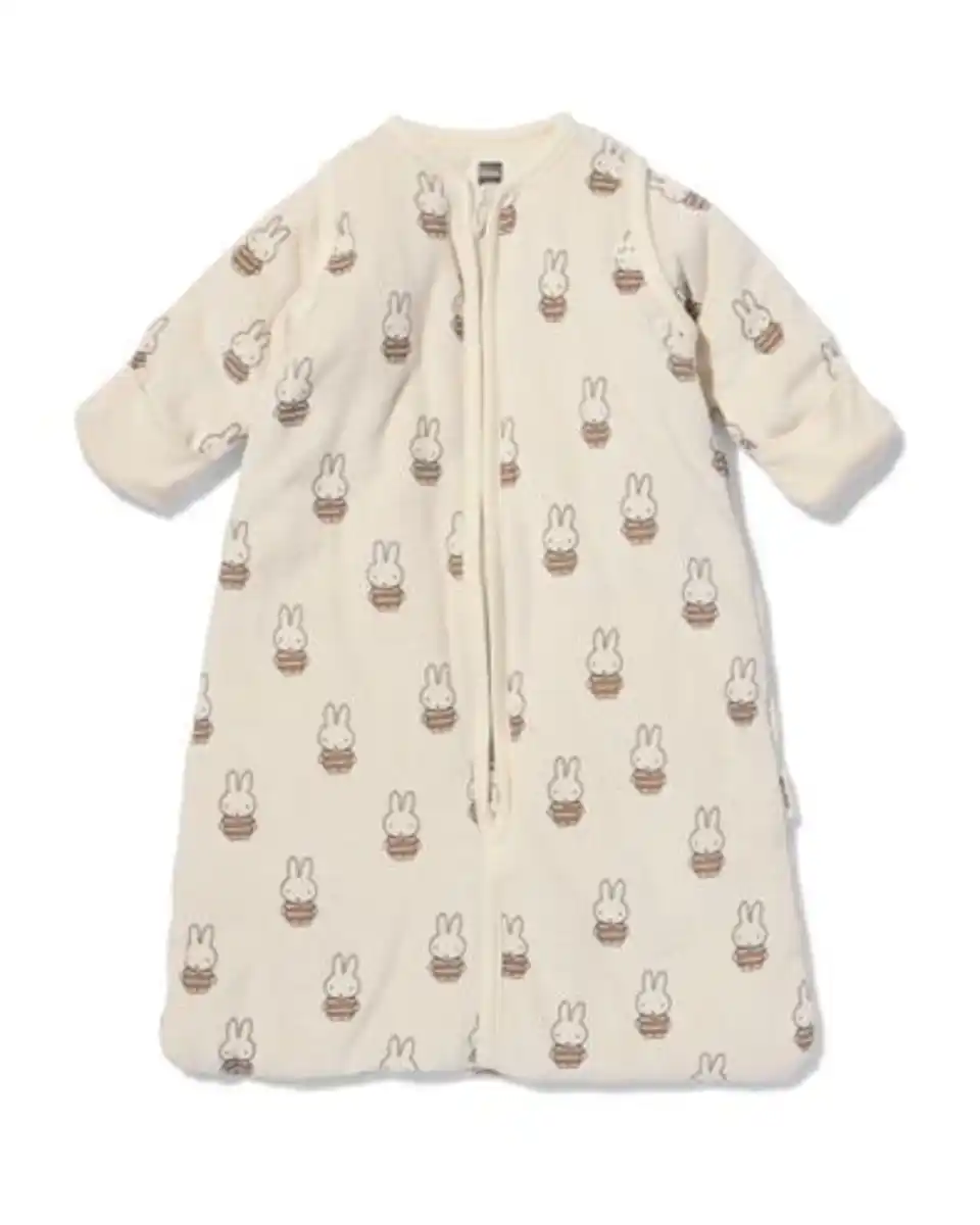 Bild 1 von Miffy-Babyschlafsack mit abnehmbaren Ärmeln, Velours, 3 TOG beige