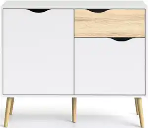 Home affaire Sideboard Oslo Aufbewahrung, Schubladenschrank, Kommode mit 2 Türen, 1 Schublade, Breite 99 cm, Höhe 81 cm