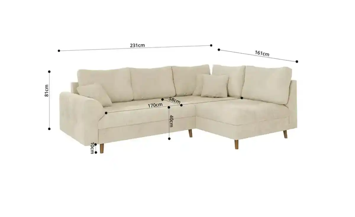 Bild 2 von S-STYLE Ecksofa mit Hocker Trygve