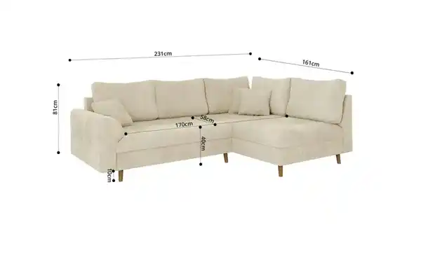 Bild 2 von S-STYLE Ecksofa mit Hocker Trygve
