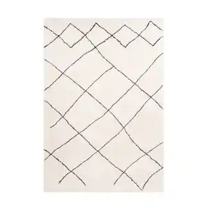 Kayoom Hochflorteppich Orlando 525 Elfenbein, Creme, Textil, Retro, rechteckig, 200x290 cm, pflegeleicht, Teppiche & Böden, Teppiche, Hochflorteppiche & Shaggys