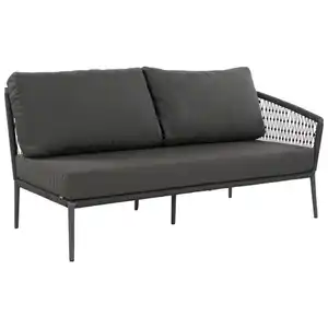 Musterring Gartenbank Ibiza, Anthrazit, Textil, Stein, 2,5-Sitzer, 164x75x85 cm, erweiterbar, seitenverkehrt erhältlich, Gartenmöbel, Gartenbänke