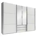 Bild 1 von P & B Schwebetürenschrank Wimex Magic, Silber, Weiß, Glas, Holzwerkstoff, 4 Fächer, 3 Schublade(n) Schubladen, 300x216x65 cm, BQ - Bündnis für Qualität, Made in Germany, DIN EN ISO 9001, umfang