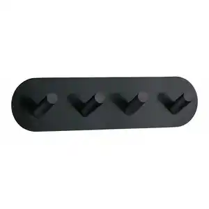 Smedbo Haken Beslagsboden, Schwarz, Metall, 19x4.8x3 cm, Badaccessoires, Waschplatzzubehör, Handtuchhaken