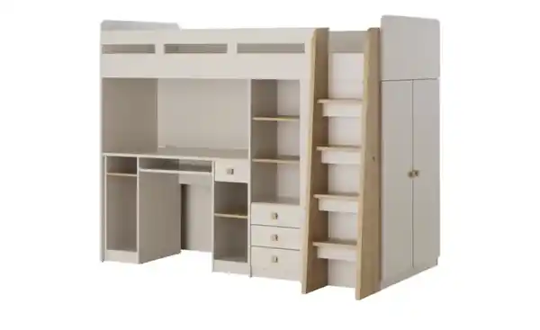 Bild 3 von Hochbett mit Kleiderschrank und Schreibtisch Lavora