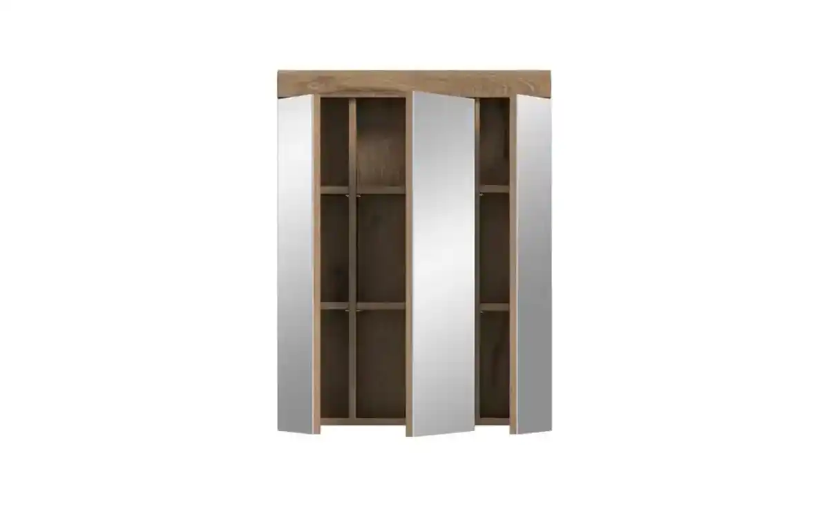 Bild 4 von Badezimmerspiegelschrank WALDSEE, Breite 60cm, 3 Spiegeltüren, 9 Fächer, 6 Einlegeböden, in verschiedenen Farben erhältlich, Badmöbel, Spiegel, Badschrank, Bad Waldsee
