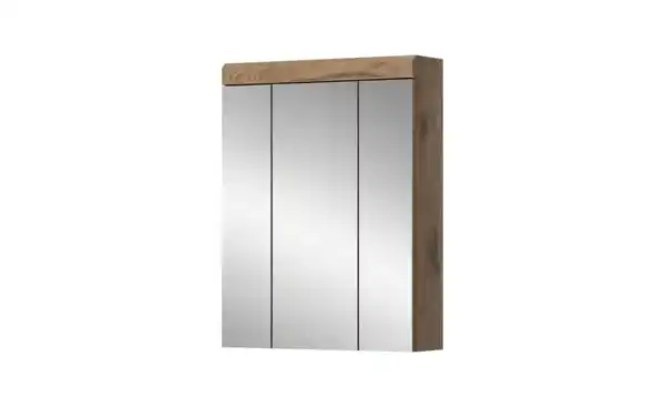 Bild 2 von Badezimmerspiegelschrank WALDSEE, Breite 60cm, 3 Spiegeltüren, 9 Fächer, 6 Einlegeböden, in verschiedenen Farben erhältlich, Badmöbel, Spiegel, Badschrank, Bad Waldsee