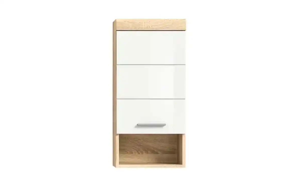 Bild 3 von Hängeschrank SCHLOONSEE, Breite 37cm, 1 Tür, 1 offenes Fächer, 1 Einlegeboden, MDF-Front, in verschiedenen Farben erhältlich, Badmöbel, Badschrank, Schrank, Bad Schloonsee