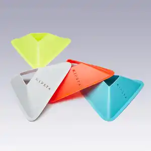 KIPSTA Flache Trainingshütchen (40er-Set) gelb/orange/grau/blau