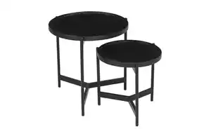 Beistelltisch 2er Set Black Smooth