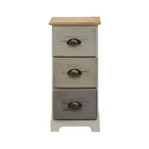 Mobili Rebecca Nachttisch, Mehrfarbig, Holz, 25x62x29 cm, Schlafzimmer, Nachttische