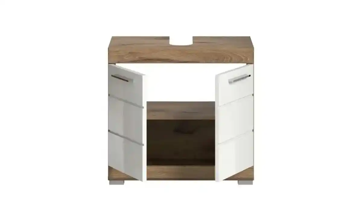 Bild 4 von Waschbeckenunterschrank WALDSEE, Breite 60cm, 2 Tür, 2 Fächer, mit Siphonausschnitt, MDF-Front, in verschiedenen Farben erhältlich, Badmöbel, Badschrank, Kommode, Bad Waldsee
