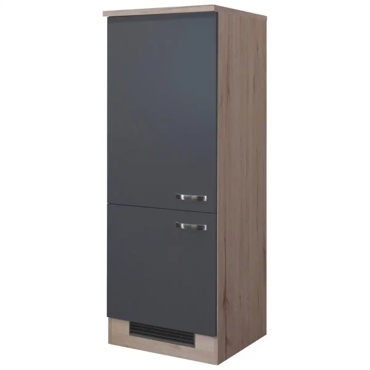 Bild 1 von FlexWell Geräteumbauschrank, Eiche San Remo, Dunkelgrau, Holzwerkstoff, 1 Fächer, einzeln stellbar, einmalig seitenverkehrt montierbar, 60x161.6x60 cm, Made in Germany, Küchen, Küchenmöbel, Küc