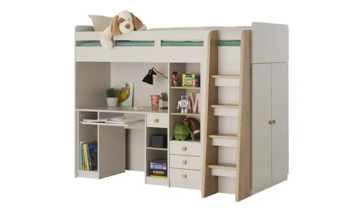 Bild 2 von Hochbett mit Kleiderschrank und Schreibtisch Lavora