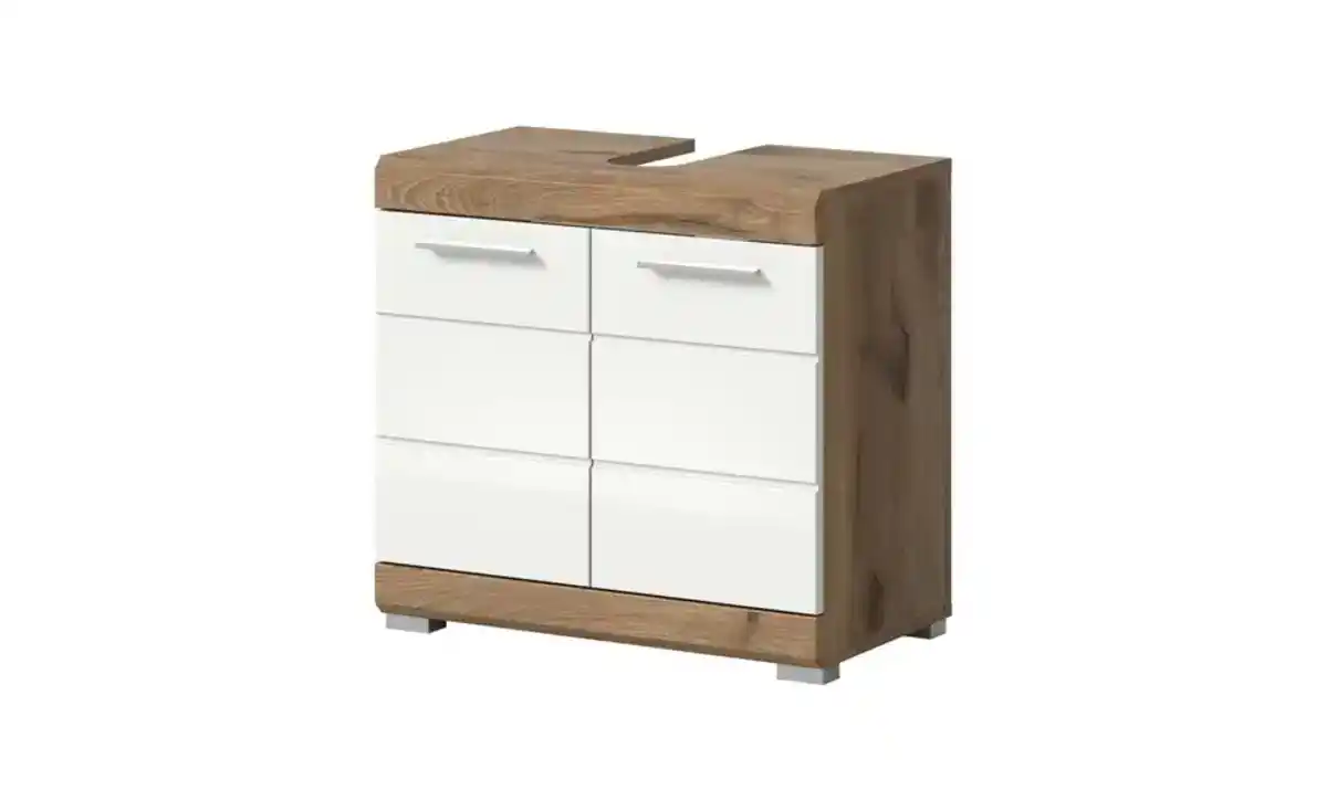 Bild 2 von Waschbeckenunterschrank WALDSEE, Breite 60cm, 2 Tür, 2 Fächer, mit Siphonausschnitt, MDF-Front, in verschiedenen Farben erhältlich, Badmöbel, Badschrank, Kommode, Bad Waldsee