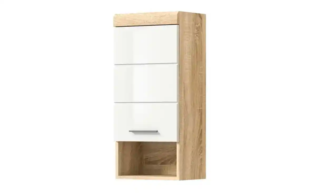 Bild 4 von Hängeschrank SCHLOONSEE, Breite 37cm, 1 Tür, 1 offenes Fächer, 1 Einlegeboden, MDF-Front, in verschiedenen Farben erhältlich, Badmöbel, Badschrank, Schrank, Bad Schloonsee