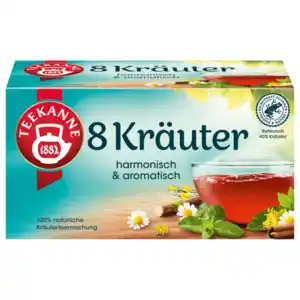 Teekanne Wohltuende 8 Kräuter 40g, 20 Beutel