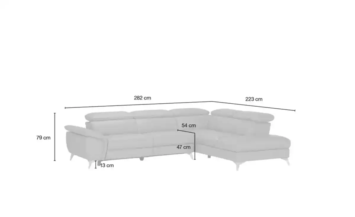 Bild 1 von uno Ecksofa mit elektrischer Relaxfunktion Danae