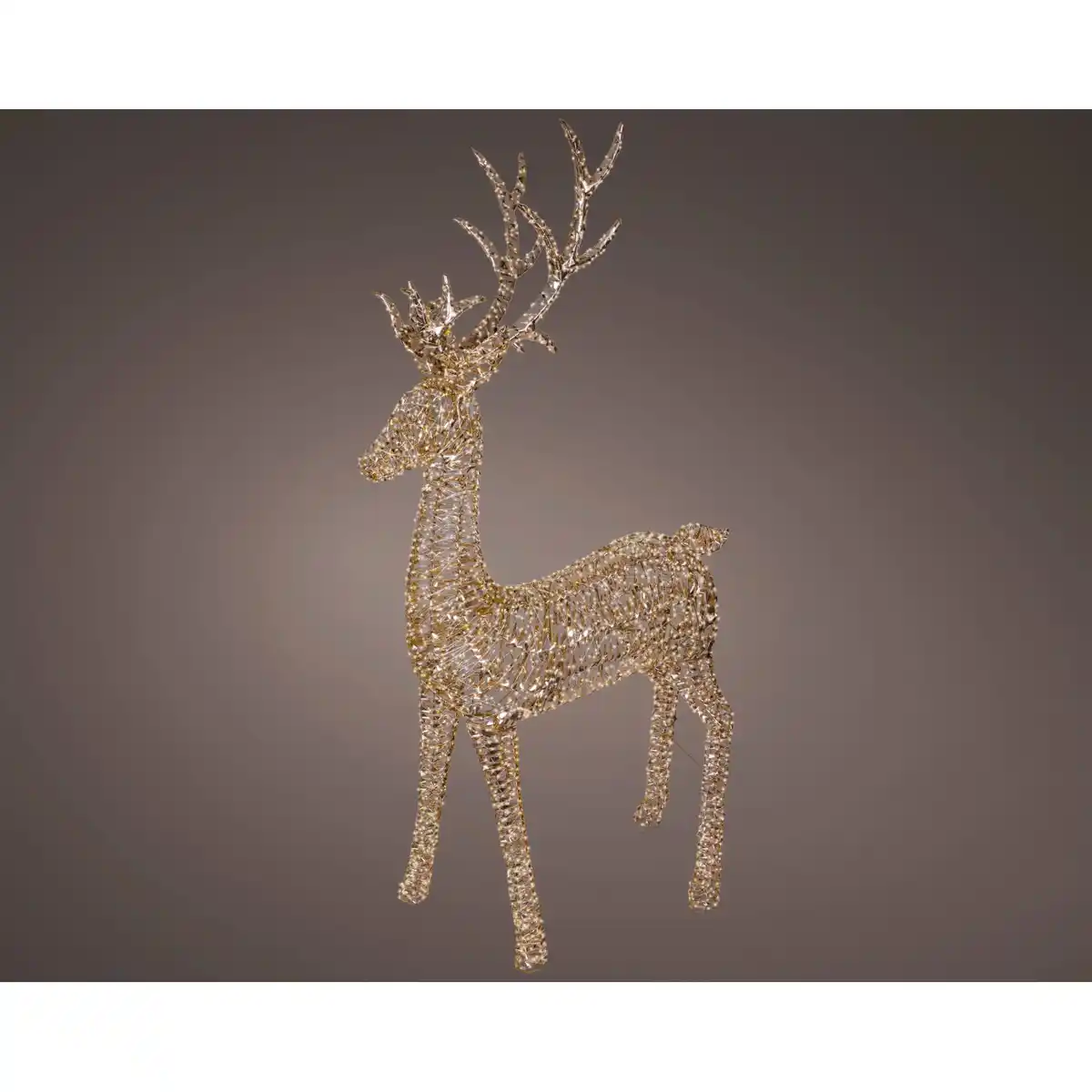 Bild 3 von Lumineo LED Rentier Figur 180 cm Goldfarben Dimmbar