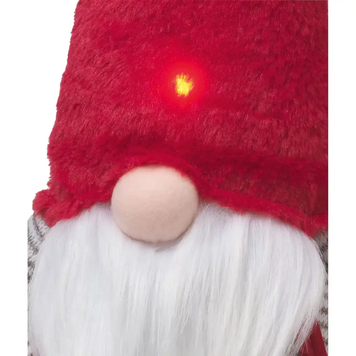 Bild 2 von OBI Weihnachtsdeko Wichtel Rot Beleuchtet Polyestermütze 55 cm