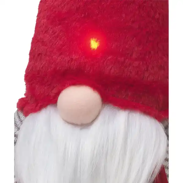 Bild 2 von OBI Weihnachtsdeko Wichtel Rot Beleuchtet Polyestermütze 55 cm